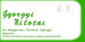 gyorgyi milotai business card